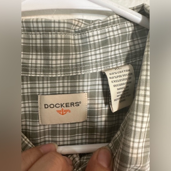 Dockers Shirt Men xl green Plaid Cotton
Stretch Collared Long Sleeve
Pocket - Picture 8 of 11